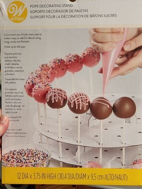 Wilton Cake Pop Decorating Stand, Bags, Twist Ties, Sticks
